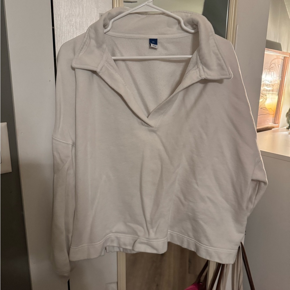 Old Navy Cream Pullover Hoodie